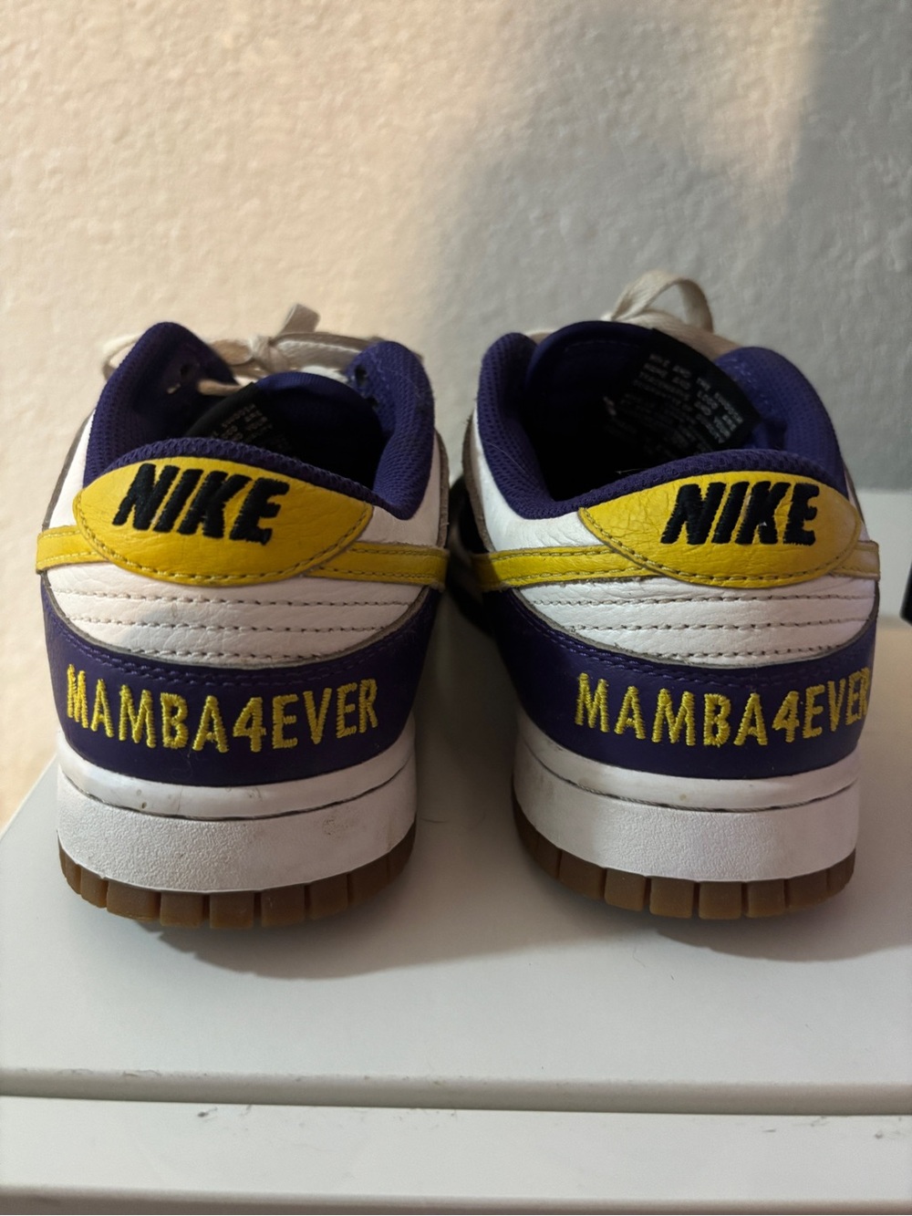 Nike dunk Low Top Sneakers Purple/Gold/White mamba forever Kobe by you M8 w 9.5